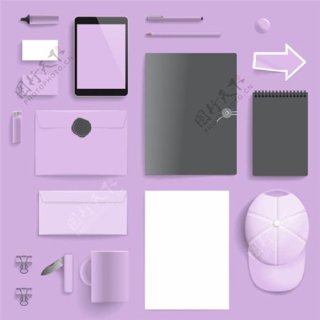 紫色时尚VI设计图片