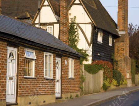 典型的英国乡村的房子