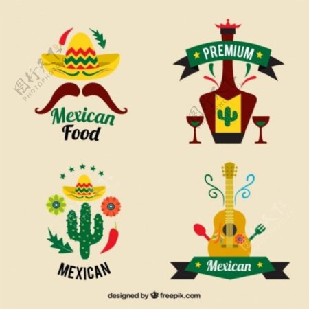 墨西哥餐厅标志集