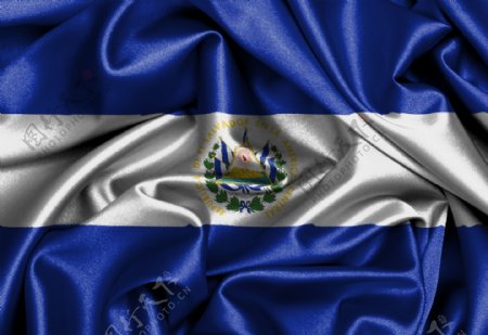 尼加拉瓜丝绸国旗图片