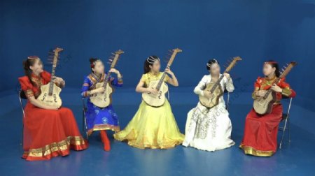 蒙古女孩音乐人物视频素材