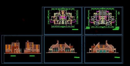 二层双拼经济实用型别墅设计图23x14