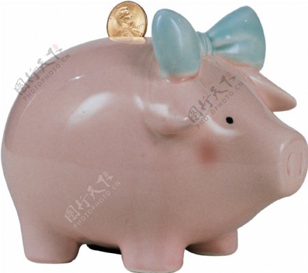 金币和粉色存钱猪图片