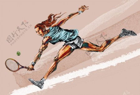 运动健身绘画人物分层素材PSD101