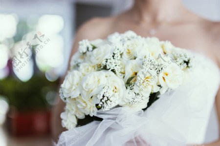 美丽的新娘捧花图片