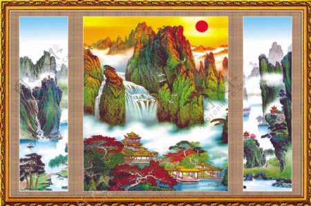 山水风景中堂画国画0125