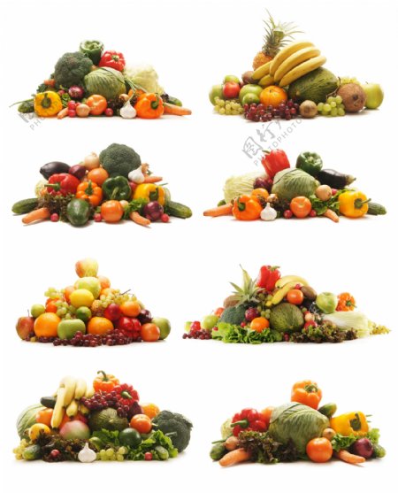 营养搭配的蔬菜水果