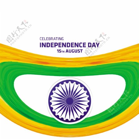 8月15日印度独立日节日插画