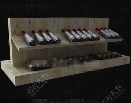 木材原色简单的酒柜