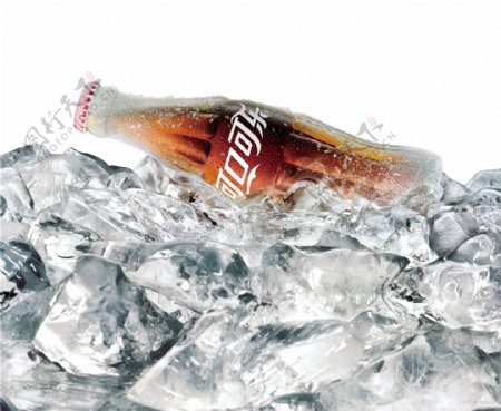 可口可乐平面创意广告玻璃瓶