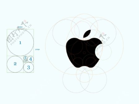 苹果logo画法