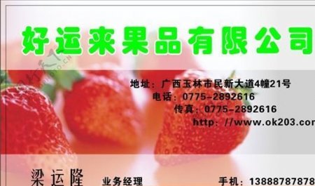 名片模板蔬菜水果平面设计0968