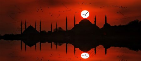 伊斯坦布尔建筑夜景图片