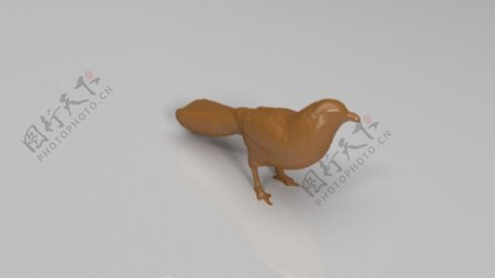 雕刻的鸟3D打印模型