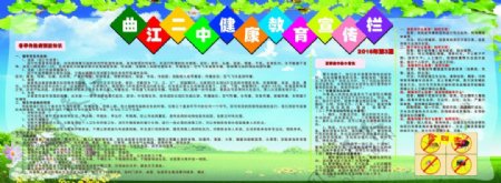 曲江二中健康教育宣传栏