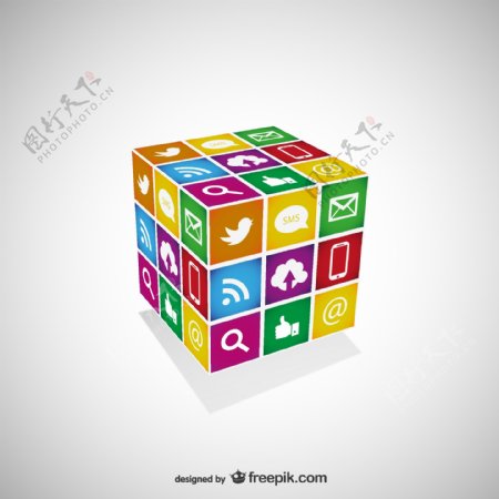 社会媒体的立方体