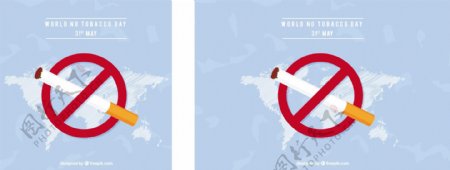 世界无烟日禁烟标志的背景