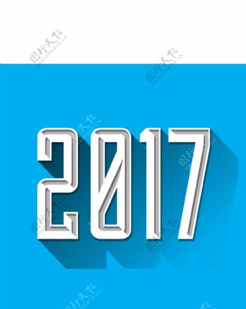 蓝色新年2017背景