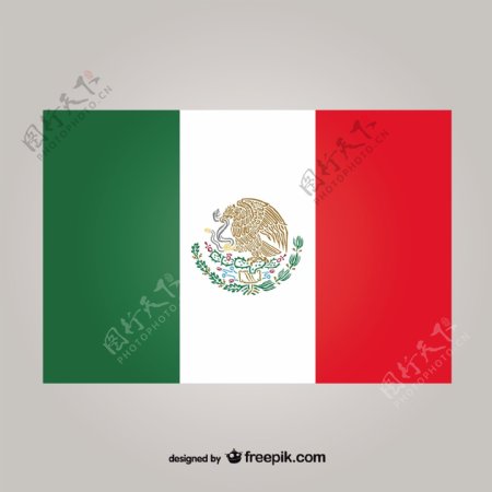 墨西哥国旗矢量
