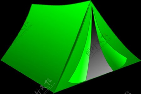 绿色的帐篷