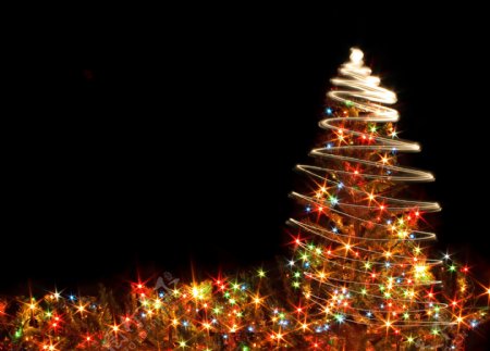 闪光的圣诞树素材