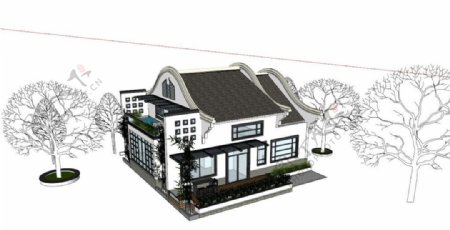 别墅SKP模型