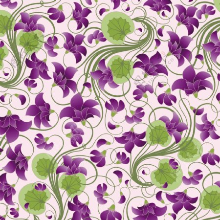 紫色花瓣元素图案