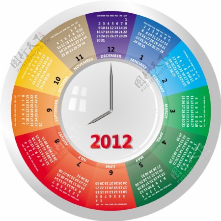 创意2012日历模板