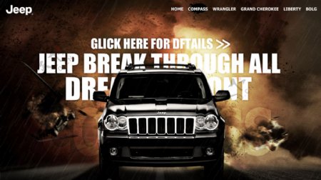 网页导航jeep吉普宣传海报合集