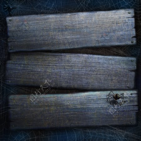 高清布满蜘蛛网的旧木板背景