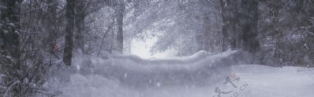 淘宝冬日雪景背景图片素材5