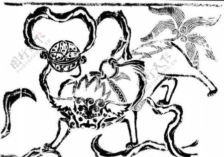 清代上版画装饰画中华图案五千年矢量AI格式0428