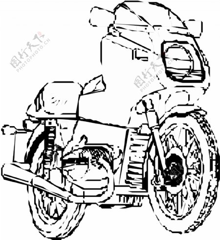摩托车矢量素材EPS格式0041