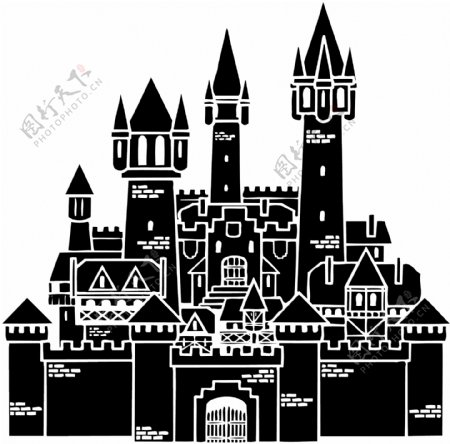 城堡建筑矢量素材EPS格式0128
