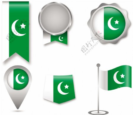 巴基斯坦国旗图标集