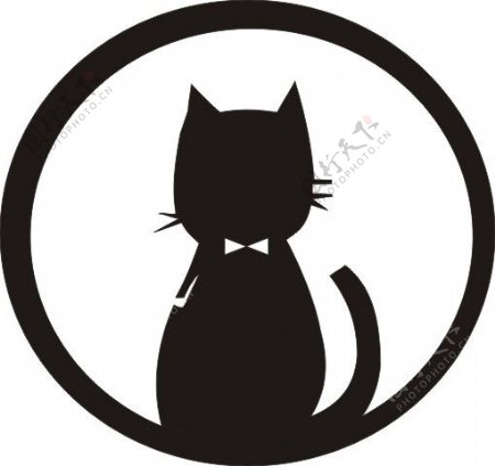 黑色猫咪logo图标