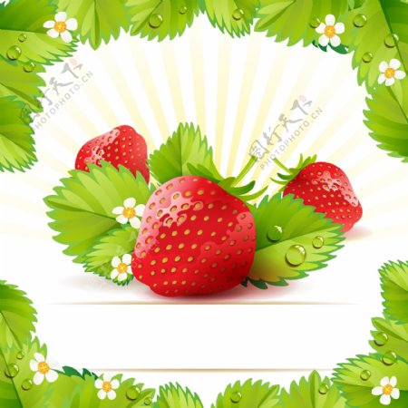草莓主题背景2