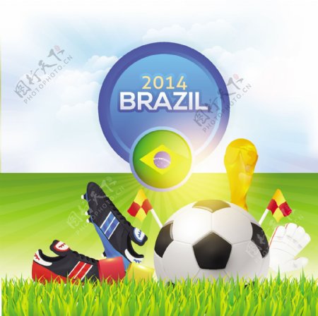 2014巴西世界杯用品背景