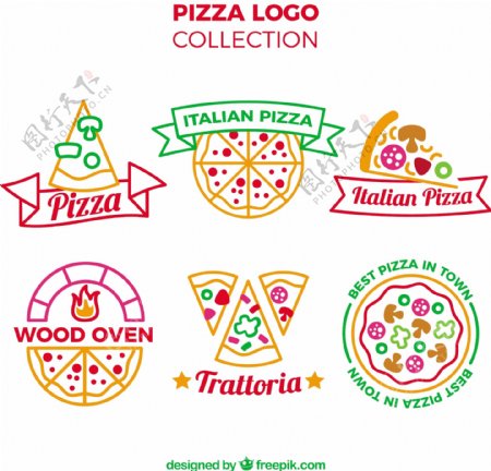 披萨标志集