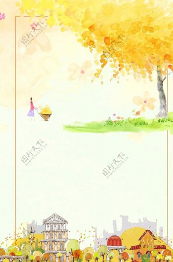 秋季海报设计背景素材