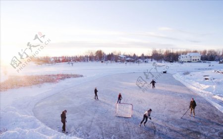 冬季冰球运动