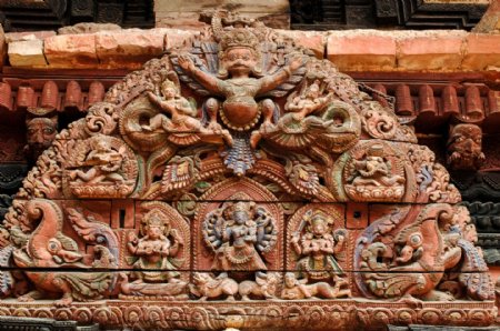尼泊尔宗教建筑雕刻艺