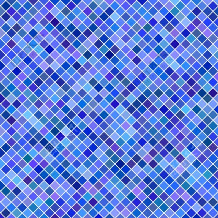 正方形图案背景从蓝色调的对角线正方形的几何矢量图形