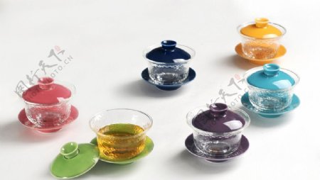 玻璃盖碗陶瓷盖碗现代茶具