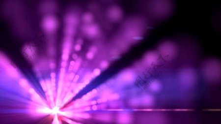 穿越唯美紫色散光粒子隧道
