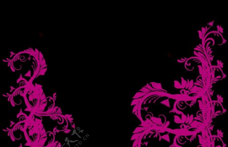 抽象紫红色花纹图形免抠png透明素材