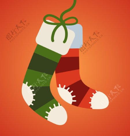 圣诞节袜子广告背景装饰素材