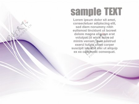 紫色丝带线条卡通矢量素材