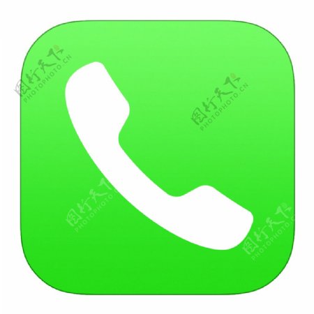 绿色圆角方形电话图标免抠png透明素材