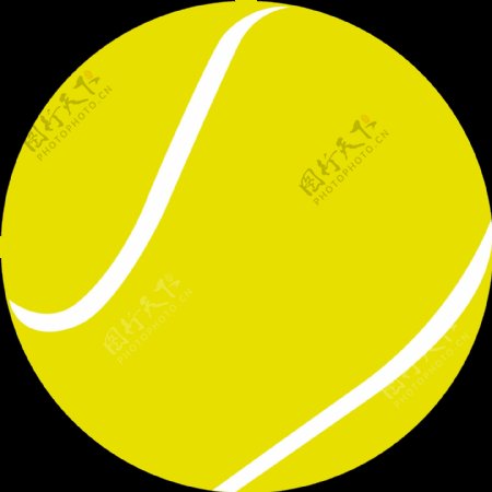 手绘卡通黄色网球免抠png透明素材